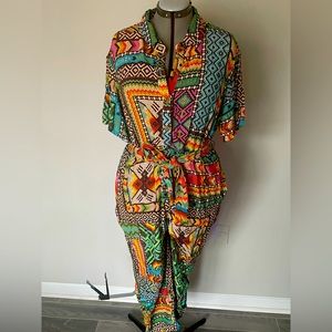 FARM Rio Banana Scarves Jumpsuit XL